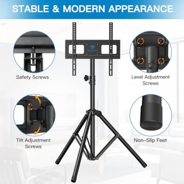 PERLESMITH Portable TV Stand for 23-65 Inch TVs