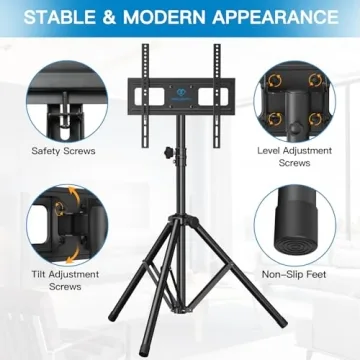 PERLESMITH Portable TV Stand for 23-65 Inch TVs