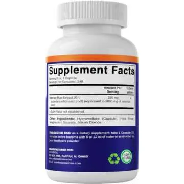 Vitamatic Valerian Root 5000 mg Herbal Sleep Aid Capsules