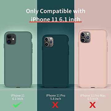 Cordking Designed for iPhone 11 Case, Silicone Ultra Slim Shockproof Phone Case with [Soft Anti-Scratch Microfiber Lining], 6.1 inch, Kumquat