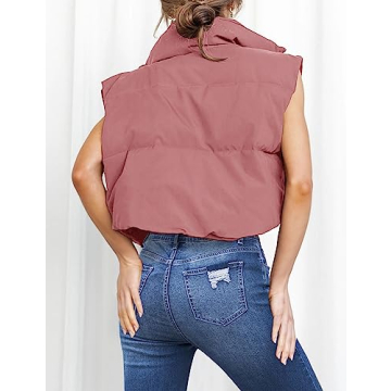 Stylish MEROKEETY Women's Crop Puffer Vest for Every Season