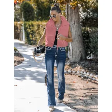 Stylish MEROKEETY Women's Crop Puffer Vest for Every Season
