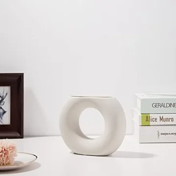 Boho Chic Ceramic Vase - Modern Minimalist Home Decor