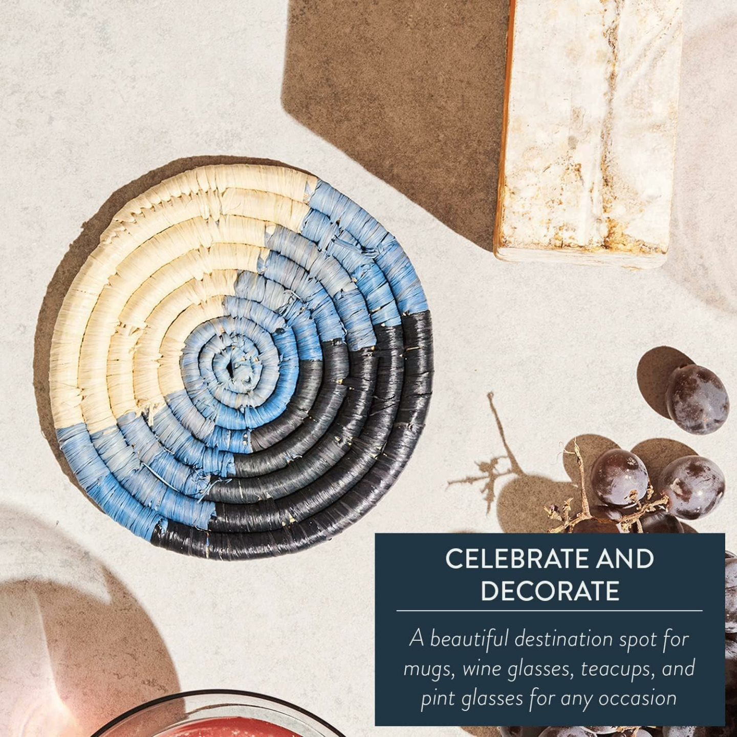 Eco-Friendly KAZI Coasters Set of 4 for Drinks