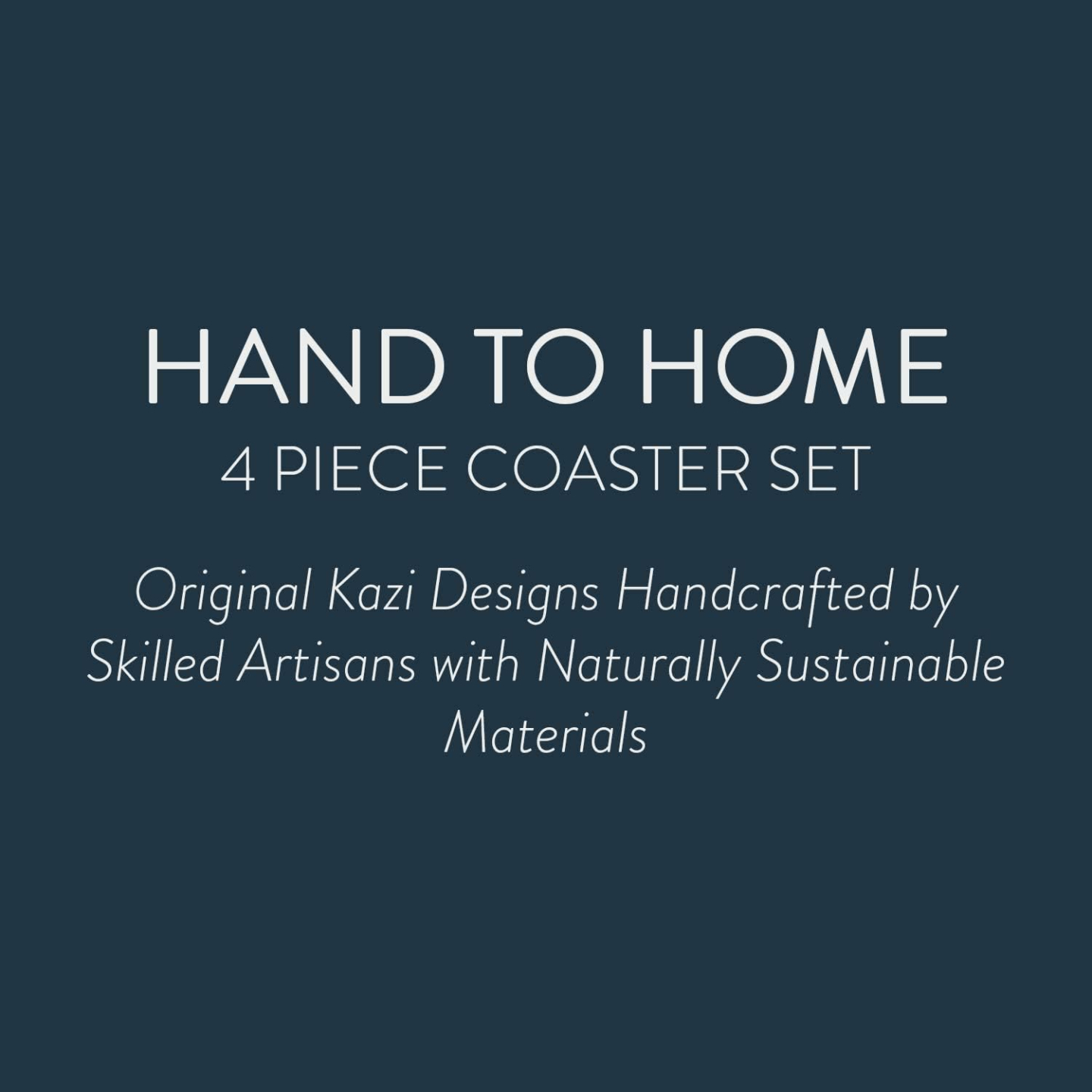 Eco-Friendly KAZI Coasters Set of 4 for Drinks