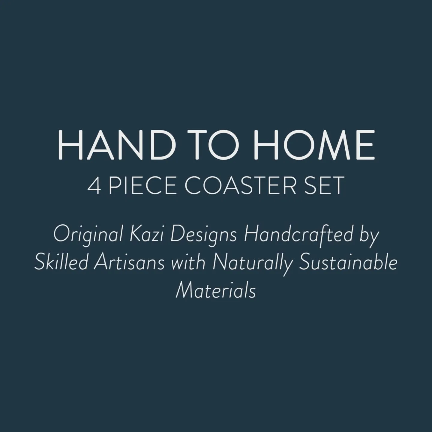 Eco-Friendly KAZI Coasters Set of 4 for Drinks