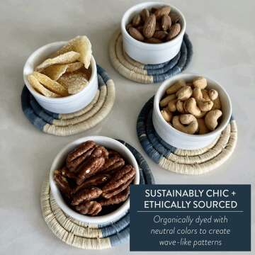 Eco-Friendly KAZI Coasters Set of 4 for Drinks