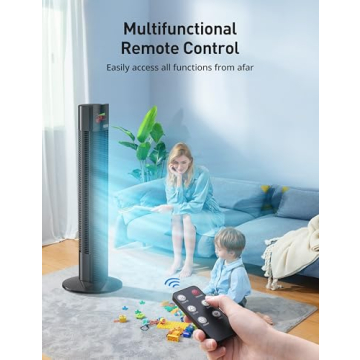 Bladeless Mirdred Tower Fan With Remote Control Features