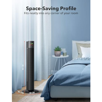 Bladeless Mirdred Tower Fan With Remote Control Features