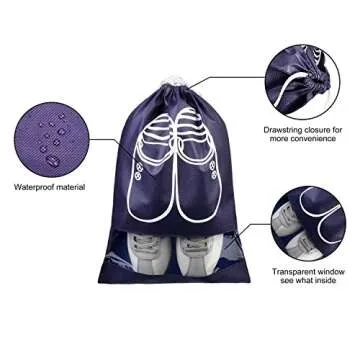 SPIKG Travel Dust-proof Shoe Bags for Easy Organization
