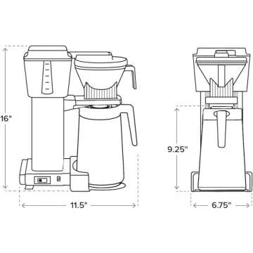 Technivorm Moccamaster 79312 KBGT Coffee Brewer, 40 oz, Polished Silver