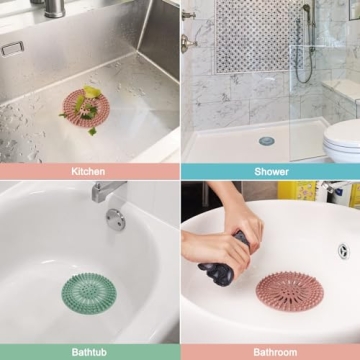 Gotega 5 Pack Drain Strainers for Shower & Sink