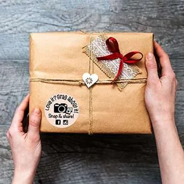 Littlefa Snap Share - Camera Design Thank You, Bakeries, Handmade, Small Business, Envelopes, Gift Bags Packaging - 500 PCS