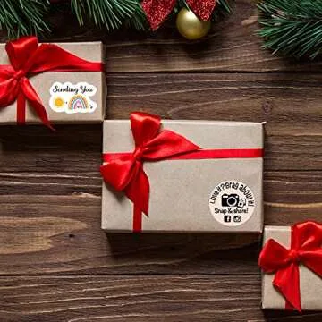 Littlefa Snap Share - Camera Design Thank You, Bakeries, Handmade, Small Business, Envelopes, Gift Bags Packaging - 500 PCS