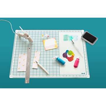 We R Memory Keepers, Glass Mat, 16 inches x 22 Inches, Heavy Duty, Perfect for Cutting, Paint Mixing, Scrapbooking, Crafts and More