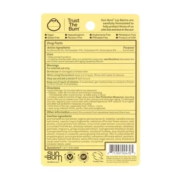 Sun Bum SPF 30 Sunscreen Lip Balm Variety Pack for Soft Lips