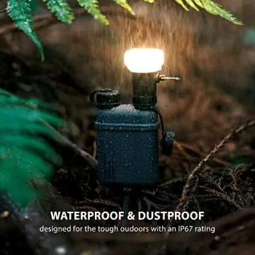 ELECOM NESTOUT 15000mAh Outdoor Power Bank + 4-Panel Solar Panel Charger + LAMP-1 LED 300 Lumen Soft Lantern - Black