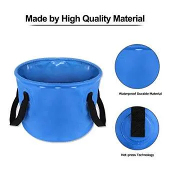 ELECTRFIRE Collapsible Bucket for Camping Fishing Gardening
