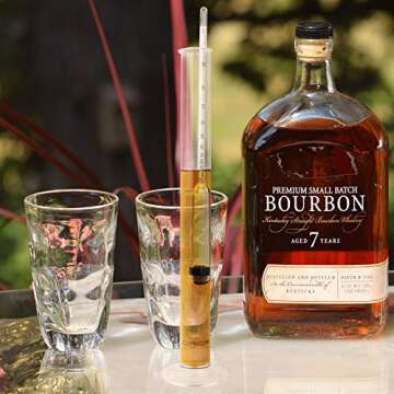 Circrane Accurate Alcohol Hydrometer & Test Jar Kit