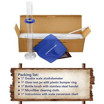 Circrane Accurate Alcohol Hydrometer & Test Jar Kit
