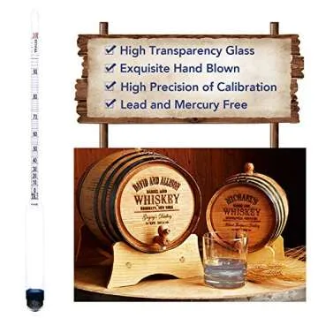 Circrane Accurate Alcohol Hydrometer & Test Jar Kit