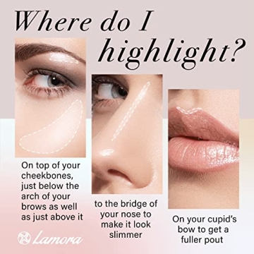 HIGH END GLOW Highlighter Palette with Mirror & 4 Shimmer Shades