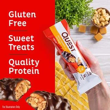 Quest Nutrition Candy Bars Gooey Caramel with Peanuts (12 Bars)