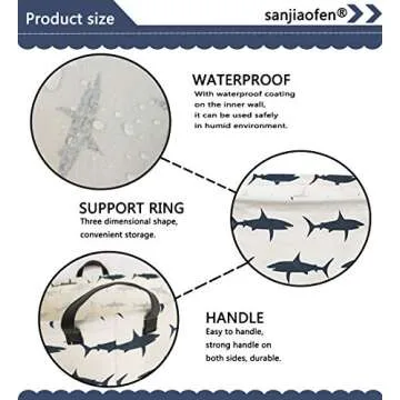 Sanjiaofen Kids Laundry Hamper for Fun Room Organization