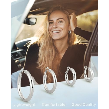 WOWSHOW Chunky Hoop Earrings for Women - Stylish & Versatile