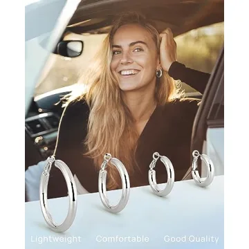 WOWSHOW Chunky Hoop Earrings for Women - Stylish & Versatile