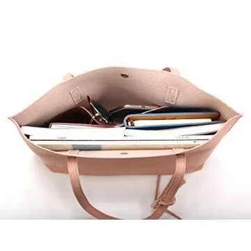 Nodykka Women Tote Bag Stylish PU Faux Leather Satchel