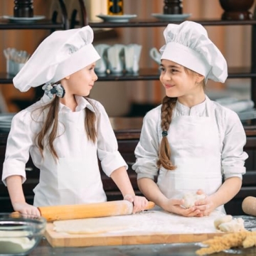 Yotache Kids Chef Hat & Apron Set for Ages 8-12