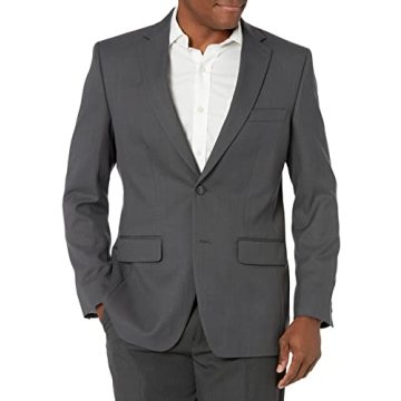 Haggar Men's Travel Performance Tailored Fit Suit Separates - Dk. Heather Grey, 46 Tall