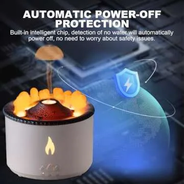 Volcano Humidifier Flame Aroma Diffuser: Ultrasonic Essential Oil Scent Diffuser 300ml Large Capacity 2-in-1 Essential Oil Diffuser with Function Timer for Bedroom Home Office (Double Color Flame)