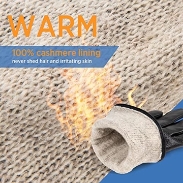 Alepo Genuine Sheepskin Leather Winter Gloves with Touchscreen