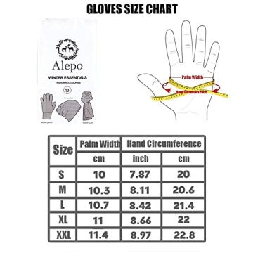 Alepo Genuine Sheepskin Leather Winter Gloves with Touchscreen