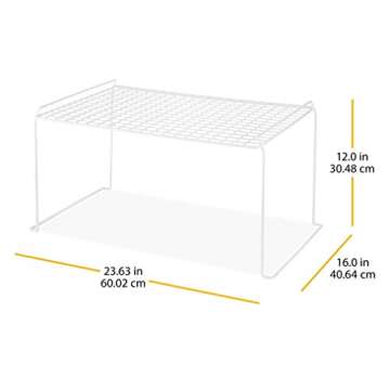 Whitmor White Wire Stacking Shelf Large