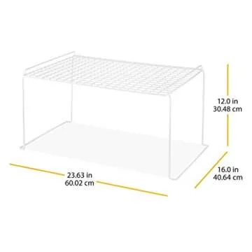 Whitmor White Wire Stacking Shelf Large