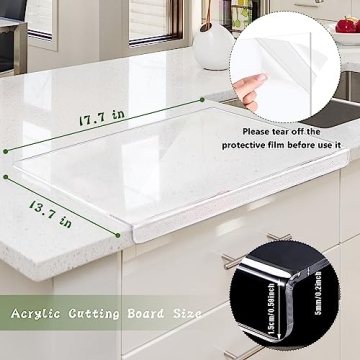 ZDO Acrylic Cutting Boards for Kitchen Counter - 18x14 in