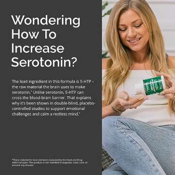BRAINMD Dr Amen Serotonin Mood Support - 120 Capsules - Supports Healthy Serotonin Balance - Gluten Free - 30 Servings