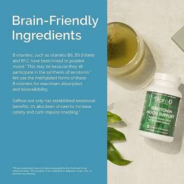 BRAINMD Dr Amen Serotonin Mood Support - 120 Capsules - Supports Healthy Serotonin Balance - Gluten Free - 30 Servings