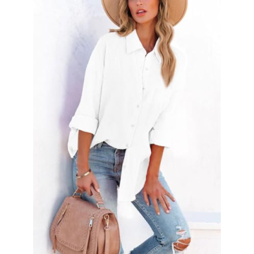 ARTFREE Womens Long Sleeve Button Down Shirt for All Occasions