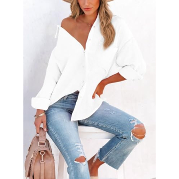 ARTFREE Womens Long Sleeve Button Down Shirt for All Occasions