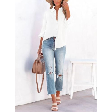 ARTFREE Womens Long Sleeve Button Down Shirt for All Occasions