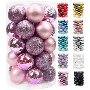 AOGU 34Pcs Christmas Balls Shatterproof Ornaments Set