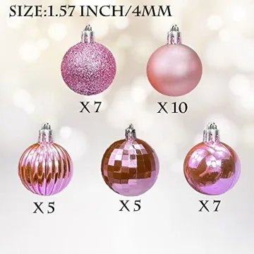 AOGU 34Pcs Christmas Balls Shatterproof Ornaments Set