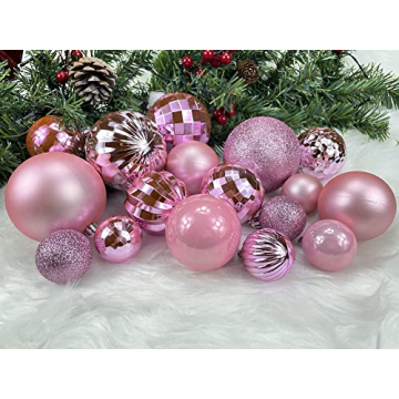 AOGU 34Pcs Christmas Balls Shatterproof Ornaments Set