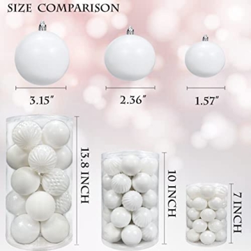 AOGU 34Pcs Christmas Balls Shatterproof Ornaments Set