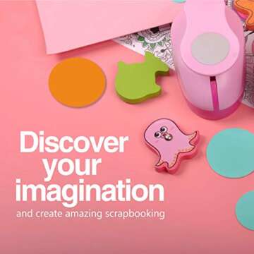 BearBoss 2 Inch Circle Punch, Hole Punch Shapes, Paper Punch Set for Scrapbooking Festival Paper Greeting Card DIY Albums Photos (Pink)