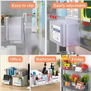 BEITMeilan - SET OF 2 - Refrigerator Organizer - Cheese Container For Fridge - Bacon Storage Container for Fridge - Refrigerator Organizers and Storage - Refrigerator Side Door Hanging Storage Box